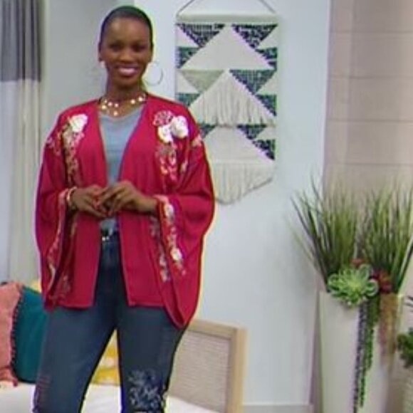 Diane Gilman DG2 Embroidered Kimono 645-041 - Picture 2 of 2